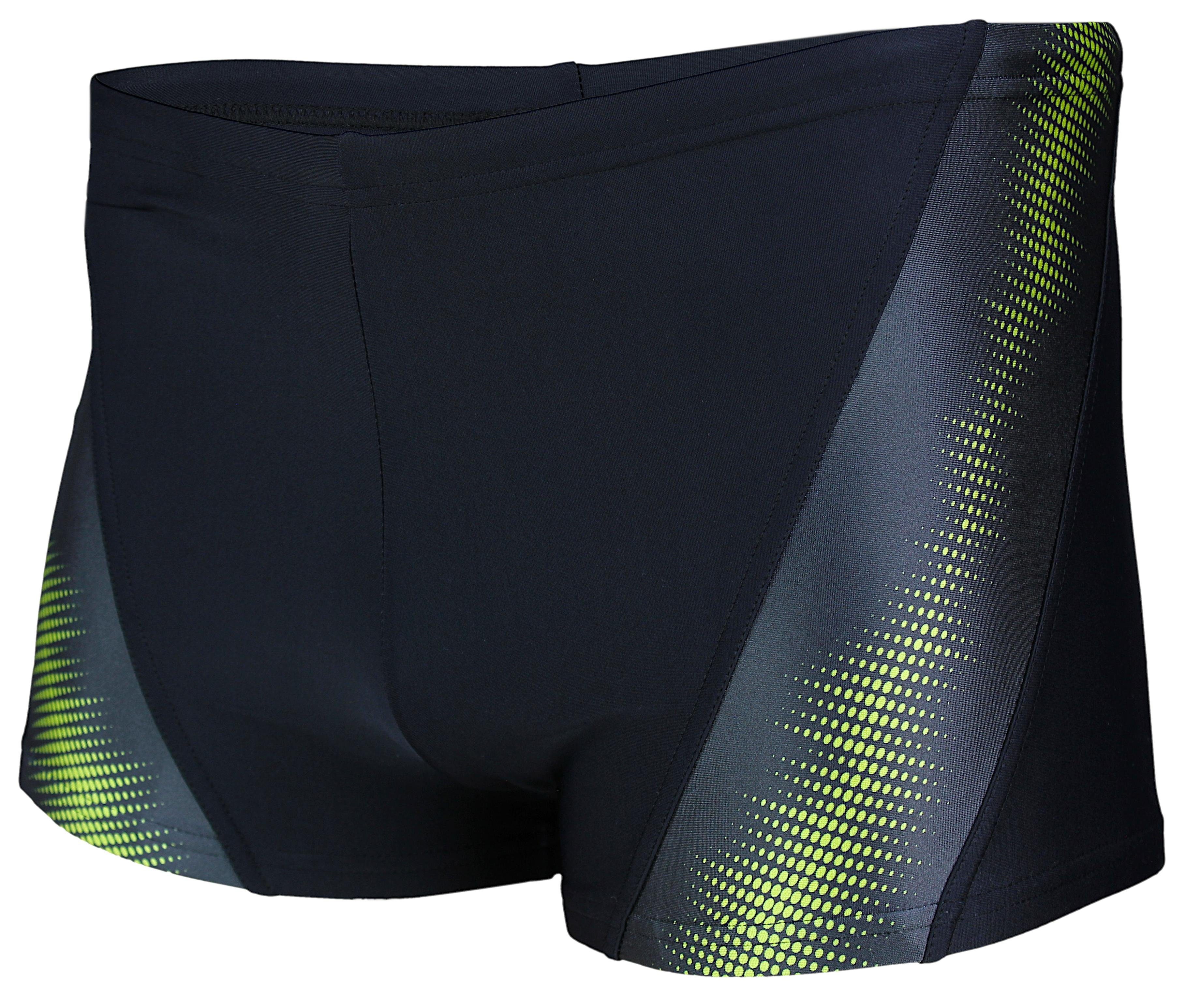 IYUNYI Herren-Badehose Kurz – Push-Up-Pad, Elastisch, Schnelltrocknend, Bunte Muster